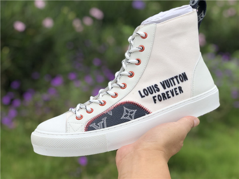 Louis vuitton tattoo sneaker boot High white(98% Authentic quality)